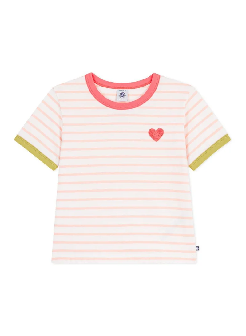 بيتي باتو Children's short-sleeved stripy cotton T-shirt